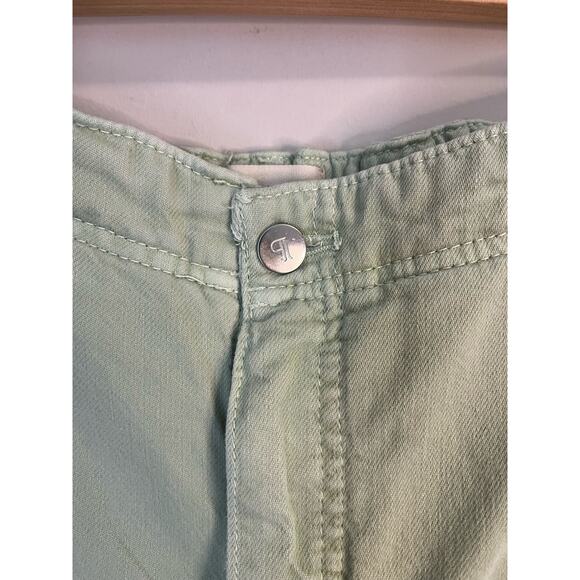 Pilcro Anthropologie The Breaker Mid-Rise Barrel Pull-On Jeans in Sage 34P - Picture 7 of 11